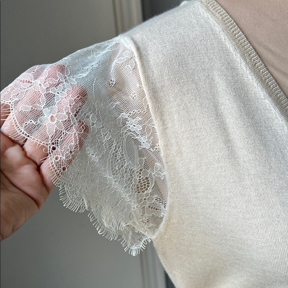 Women's Cashmere Sweater - Cream - Picture 3 of 5